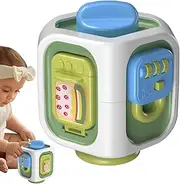 Baby Activity Cube – Travel Sensory Busy Toy for, Fine Motor Skill Development & Early Learning Educational Cube – Interactive Toy for Boys & Girls On The Go