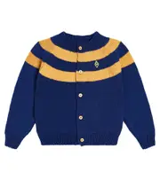[The Animals Observatory] The Animals Observatory Toucan striped wool cardigan Y 12 blue