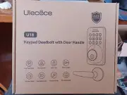 Ulecoce Keyless Entry Door Lock Deadbolt with Handle Set, Door Locks