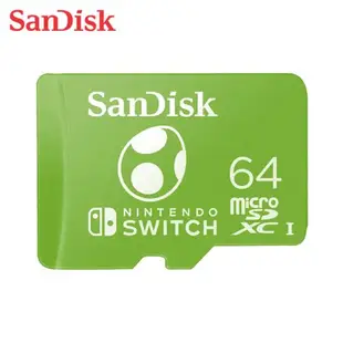 【現貨免運】SanDisk 任天堂 新款 Switch 專用 64GB 記憶卡 microSDXC 瑪利歐 耀西 終身保固