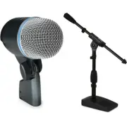 Shure Beta 52A Supercardioid Dynamic Kick Drum Microphone with Short Stand
