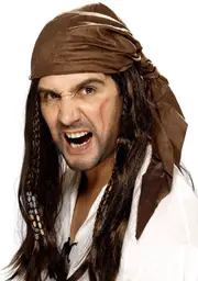 Buccaneer Pirate Mens Costume Wig