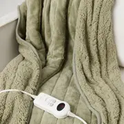 Sherpa Heated Throw - Green