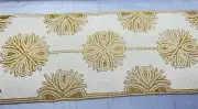 Christmas Beaded Table Runner White Gold Pearl Silver Snowflake New 36" Tahari
