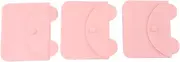 3Pcs Envelope Sealed Pouch, Envelopes File Bag, Reusable Envelopes, Silicone Envelope Storage Box, Silicone Envelope Storage Clip, Portable Sealed Bag for Office Supplies (Pink)