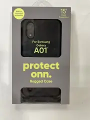 Rugged Phone Case for Samsung Galaxy A01 by Onn in Black