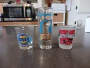 3 Assorted Oddball Shot Glasses Super Bowl, Mustang Ranch, Ocean Princess