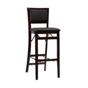Linon Home Decor Bar Stools Keira Merlot Folding w/Padded Seat+Back Durable