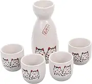 ABOOFAN 1 Set Wine Set Cups Traditional Porcelain Shaped Stoneware Sake Hand Crafts Wine Kit Ceramic Wine Cups Unique Tea Storage Bottle Wine Storage Bottle Ceramics