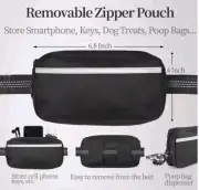 Dog Leash Belt Hands Free Running Jogging Walking Waist Pouch & Bungee Leash