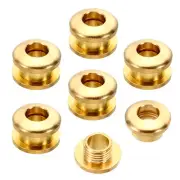 5mm(1/5 Inch) Solid Brass Hole Eyelets, 6 Pcs Arc Surface Grommets, Brass Tone