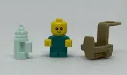 NEW GENUINE LEGO Turquoise Teal Baby with Carrier Bottle GENUINE Minifigure Mini