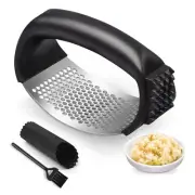 Stainless Steel Garlic Press Rocker Easy-Squeeze Garlic Tool for Smashing