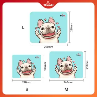 Thunlit狗狗鼠標墊 可愛狗狗超薄防滑鼠標墊筆記本電腦矩形鼠標墊台式電腦鼠標墊