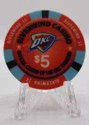 Riverwind Casino Norman Oklahoma "OKC Thunder " $5 Chip