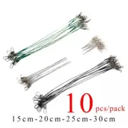 Trace Wire Leader Stainless Steel Fishing Line Leaders W/ Snap & Swivel SET