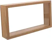 Dried Flower Display Stand Photo Frame Wooden Shadow Box Double-Sided Decor for Home