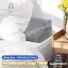 King Wedge Pillow Headboard Bed Gap Filler Backrest Neck Support Sleep Cushion