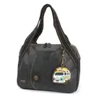 New Chala Bowling Zip Tote shoulder Large Bag BLACK Bus Coin Purse Bohemian gif