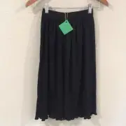 Mom and Pop's Kids Girls M 8 Skirt Black Maxi Jersey 100% Cotton Wavy Edge Boho