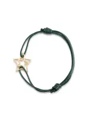 Aliita Star Cord Bracelet - Dark Green ONE SIZE