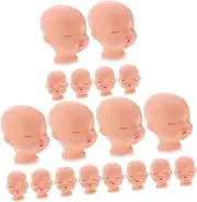 [SAFIGLE] Kewpie Doll 30 Pcs Vinyl Doll Head Stuffed Doll Head Doll Making Head Diy Doll Heads for Craft Doll Baby Parts Soft Doll Heads Doll Craft Making Head Mini Doll Parts Small Plush Doll Baby Girl