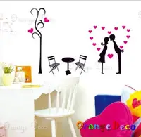 在飛比找Yahoo奇摩購物中心優惠-壁貼【橘果設計】情侶桌 DIY組合壁貼/牆貼/壁紙/客廳臥室