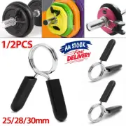 1/2Pcs 25/28/30mm Gym Dumbbell Barbell Weight Bar Lock Clamp Spring Collar Clips