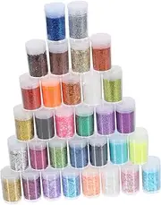 DIYEAH 32 Boxes Color DIY Manicure Sequins Shining Nail Glitter Art Decor for Crafting Easy to Use for Home and Salon Lightweight Portable Packaging for Creative Nail Designs