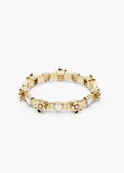 [Taking Shape] Taking Shape Flower Heart Stretch Bracelet in Gold - Women's Accessories Gold