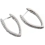 ANYCO Earrings Sterling Silver Minimalist Pave Crystal Zircon V-shaped Chic Stud For Women Girl Teen Fashion Stylish Accessories Jewelry Gifts