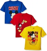 [Disney] Freeze Little Boys' Toddler Mickey Mouse Toddler Boys T-Shirt 3-Pack No 1, Assorted, 2T
