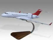 Bombardier Global Express Baruk Desk Wood Airplane New Model Small Scale 1/100