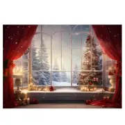 210x150cm Christmas Background Cloth Christmas Window Children Photo Studio7097