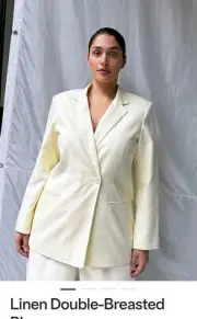 Gorgeous Witchery Lemon Linen Blazer Size 10 Brand New With Tag