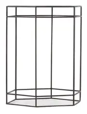 Hooker Furniture 7228-50616 Commerce and Market 18"W Glass Top - Brown / Painted