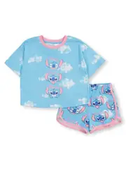 Girls 3-7 Lilo And Stitch Pj Set