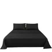 Black 300TC Cotton Sheet Sets Various Sizes