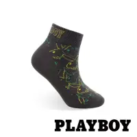 在飛比找momo購物網優惠-【PLAYBOY】時尚線條兔頭男短襪-深灰(短襪/男襪/隱形