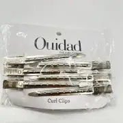 Ouidad The Curl Experts Metal Branded Curl Clips Set of 6-NIB