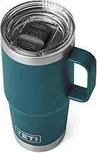 YETI Rambler 20 oz Travel Mug, Stainless Steel, Vacuum Insulated with Stronghold Lid, Agave Teal, 21071502565