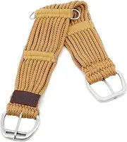Jeereal Western Cinch Equine Girth, Cotton Blend Strand Saddle Roper Horse Cinch with Stainless Steel Roller Buckle, Western Horse Riding Supplies
