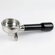 58mm Portafilter Double Spout Compatible with E61 Group Head, 2 ears 58mm Portafilter with Filter Basket and ABS Handle