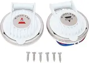 Windlass Foot Switch, Rust Proof Windlass Deck Foot Switch with Up and Down Foot Switch with Hinged Cover, 2 Pcs Portable Universal Boat Anchor Windlass Winch Foot Compact Switch
