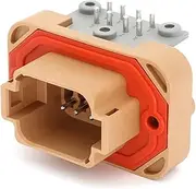 BIZOCA DT13-08PD Brown 8Pin Automotive Connector, DT Right Angle PCB Mount Header, Wire-to-Board Plug Socket