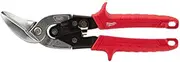 Milwaukee 48-22-4512 48224512 Offset Metal Aviation Snips Left Cut, Red