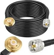 XRDS -RF NMO Antenna Mount to UHF PL259 RG58 Cable - 35FT CB Antenna Cable Extension NMO to PL259 for NMO VHF/UHF/CB Radio Antenna