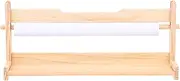 Abaodam Wooden Tabletop Paper Roll Dispenser with 10m roll Paper for Kids to Doodle Draw Play Roll Painting Paper Storage Rack (can Hold 44cm Paper)