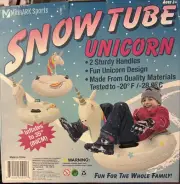 NEW Unicorn Snow Tube Inflatable Snow Toy for Kids, Winter Sled 35" 3+