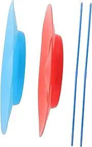 Generic Clown Juggling Plates Set 2pcs Juggling Kit Sticks for Children's Parties